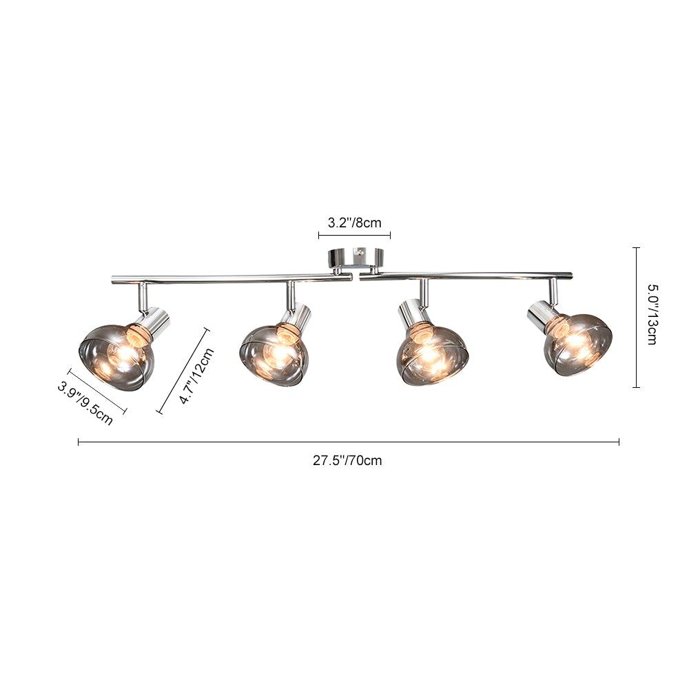 Modern Linear Track Light Curved Wall Sconce Flush Mount | Xavira