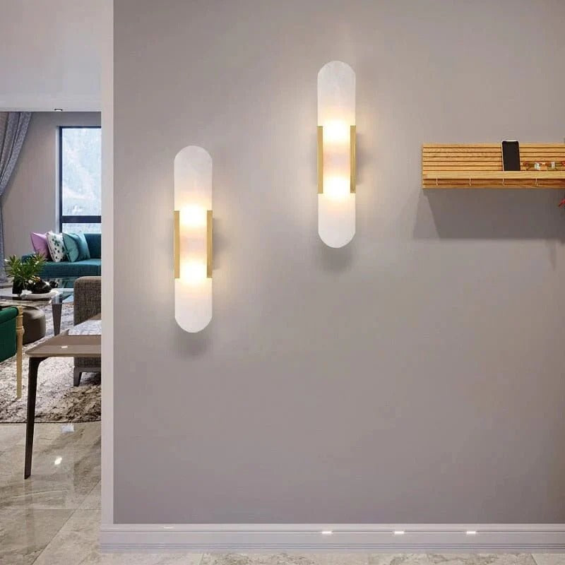 Modern Marble Look Dimmable LED Wall Sconce | Sconiva