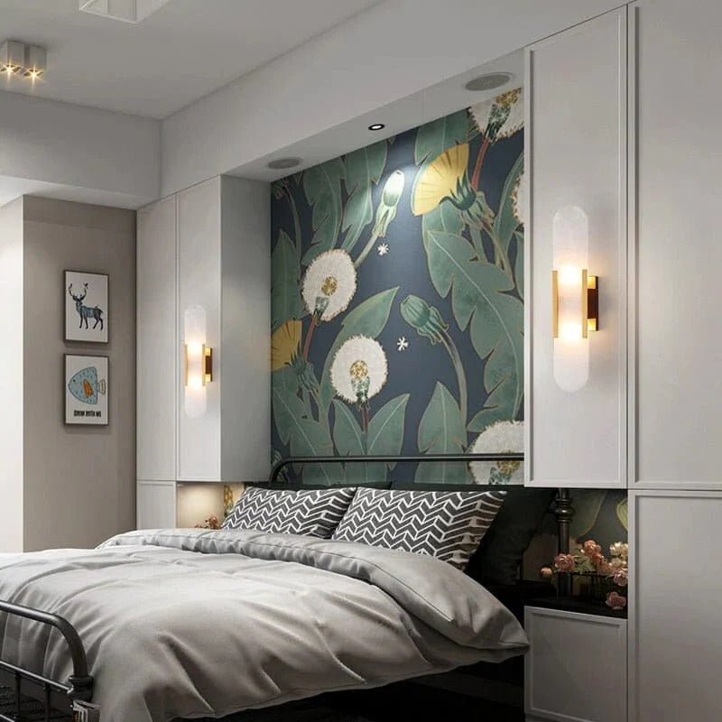 Modern Marble Look Dimmable LED Wall Sconce | Sconiva