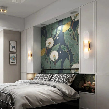 Modern Marble Look Dimmable LED Wall Sconce | Sconiva