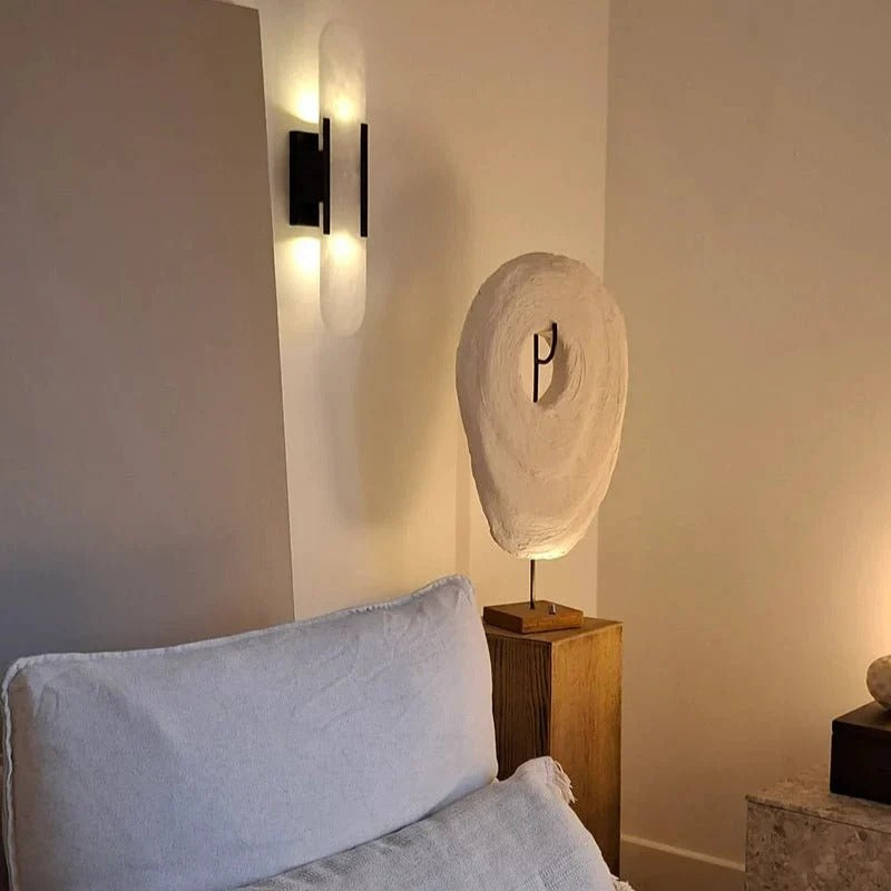Modern Marble Look Dimmable LED Wall Sconce | Sconiva