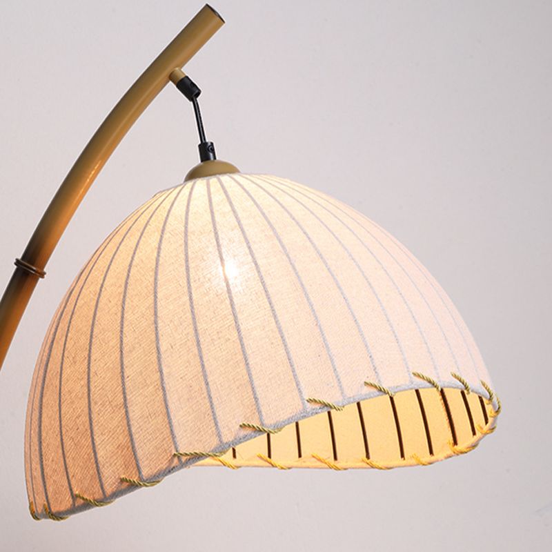 Modern Metal Arc Floor Lamp With Fabric Shade Lighting | Lanviro