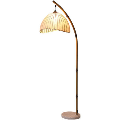 Modern Metal Arc Floor Lamp With Fabric Shade Lighting | Lanviro
