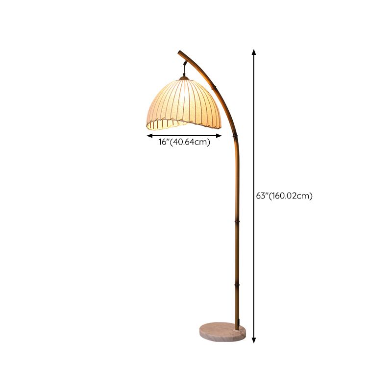 Modern Metal Arc Floor Lamp With Fabric Shade Lighting | Lanviro