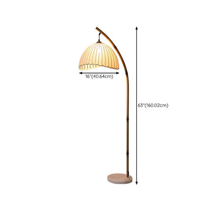 Modern Metal Arc Floor Lamp With Fabric Shade Lighting | Lanviro