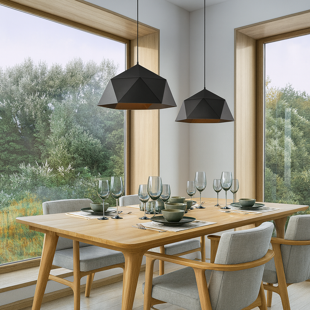 Modern Metal Diamond Pendant Light for Interiors | Zanviro