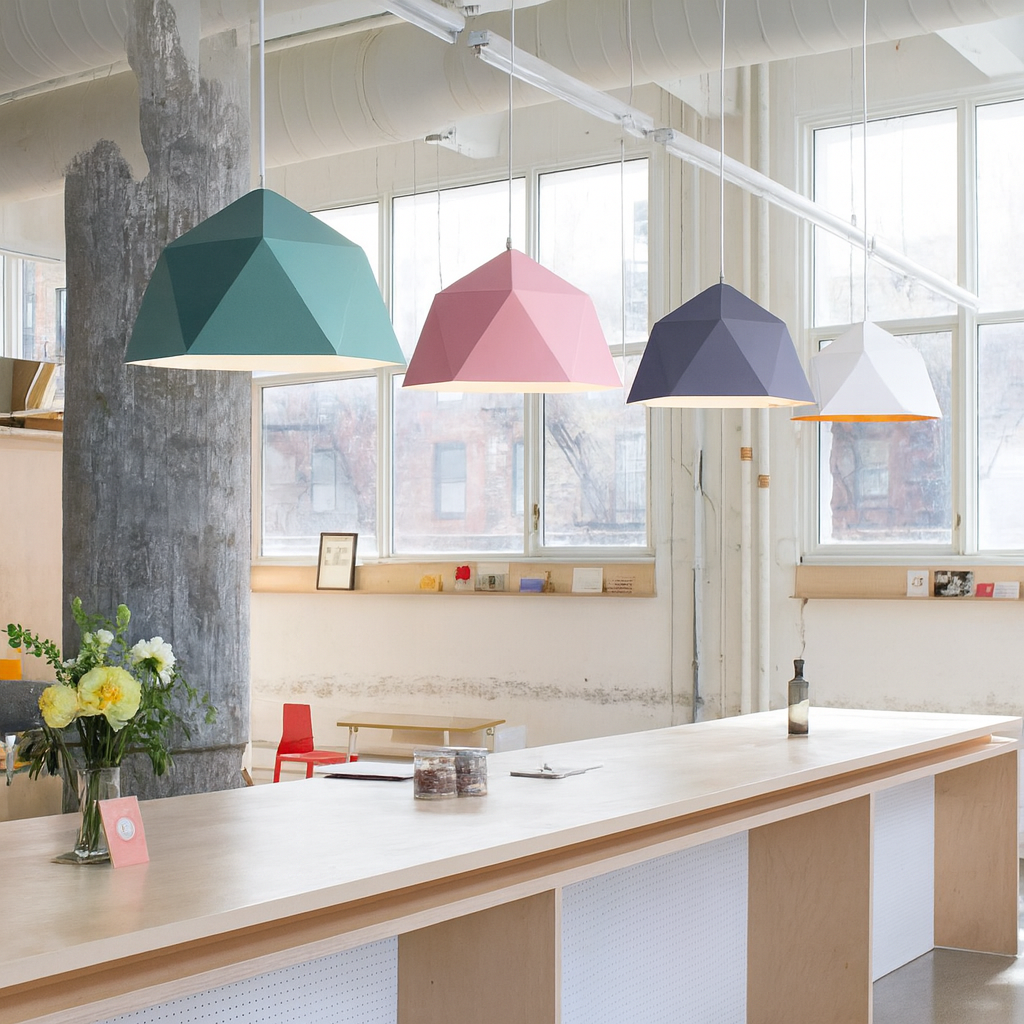 Modern Metal Diamond Pendant Light for Interiors | Zanviro