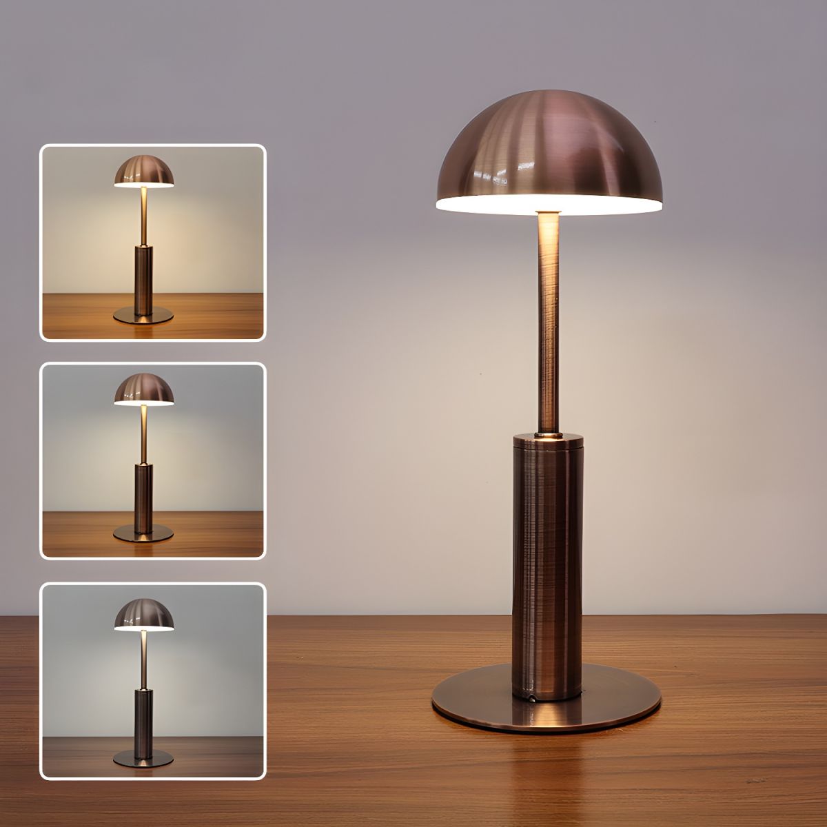 Modern Metal Dome Table Lamp for Bedroom | Elyndr