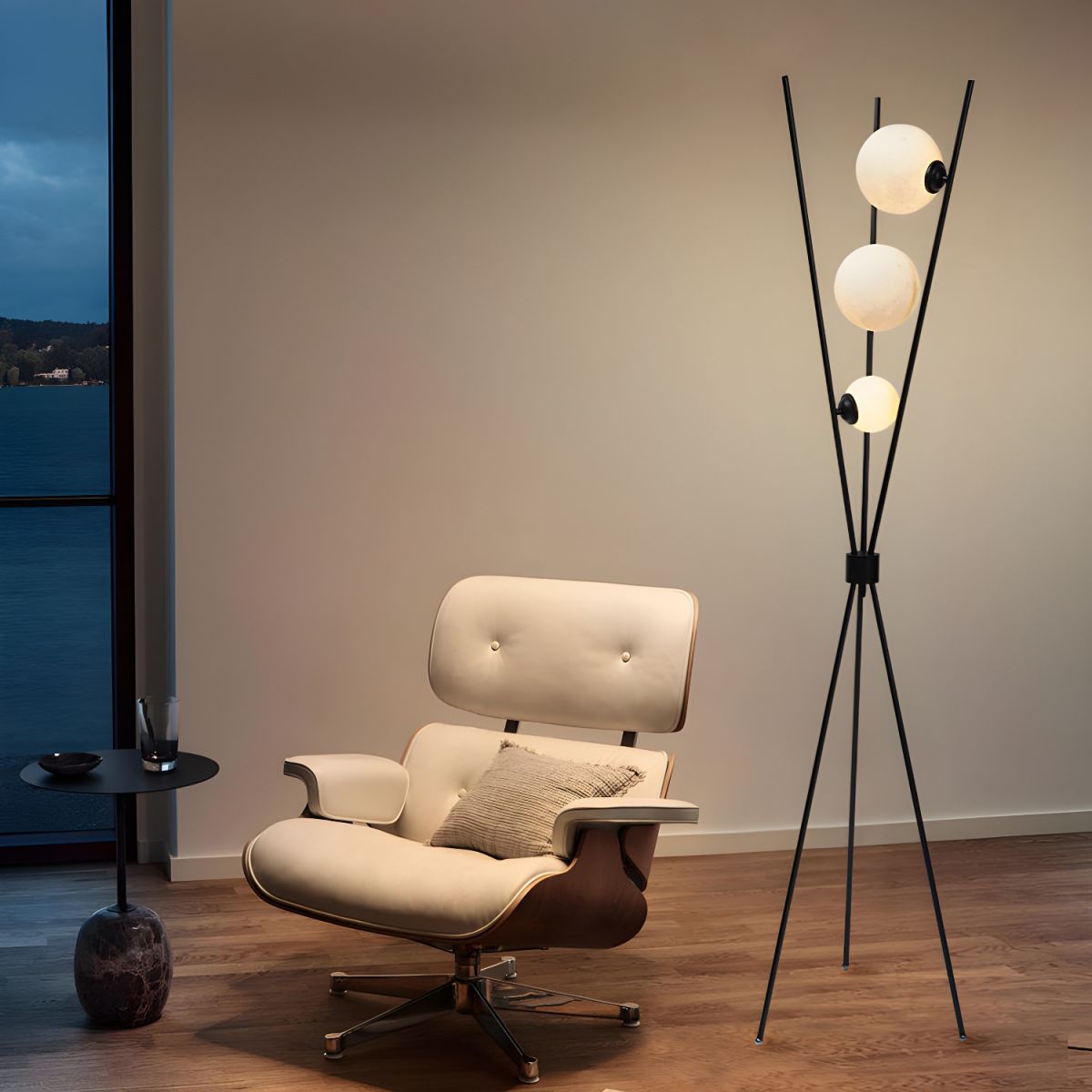 Modern Metal Floor Lamp With Ambient Lighting | Castira