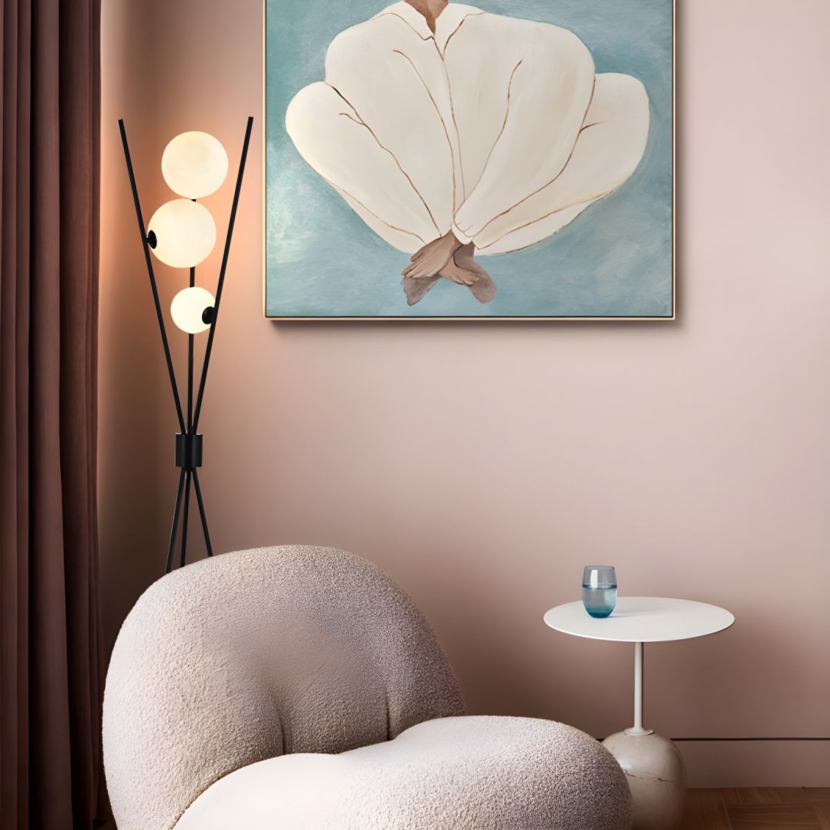 Modern Metal Floor Lamp With Ambient Lighting | Castira