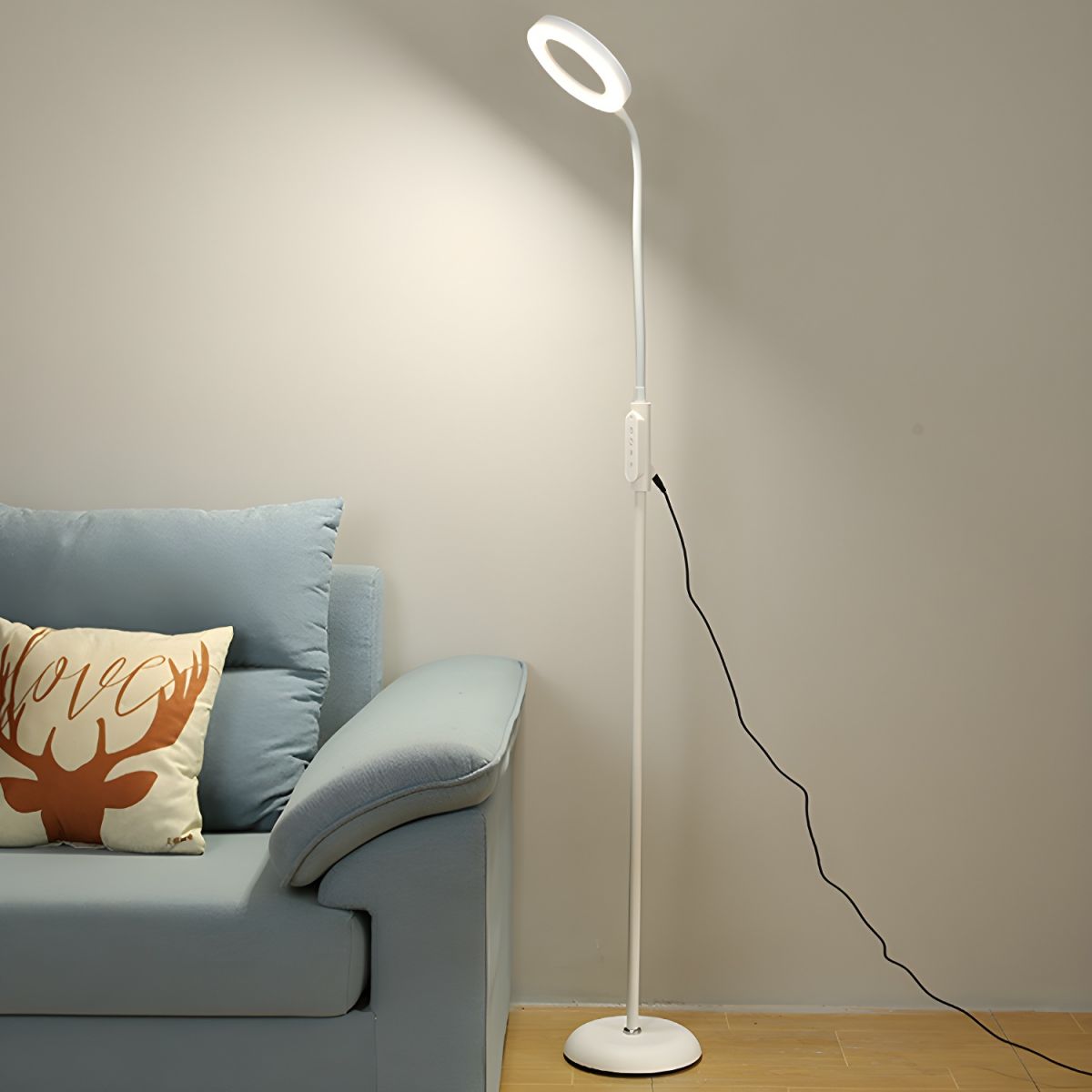 Modern Metal LED Floor Lamp with Adjustable Height | Norqel