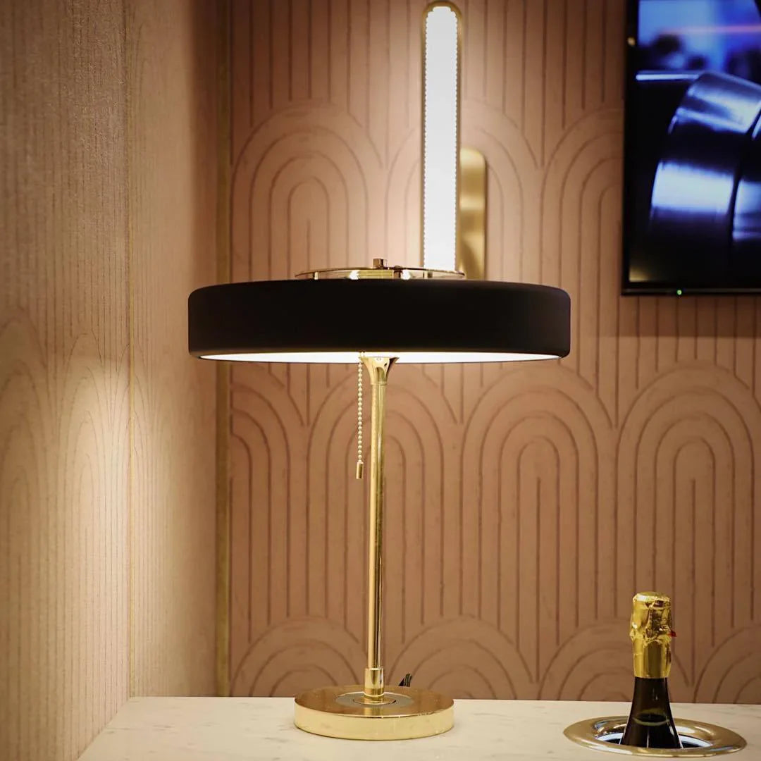 Modern Metal Shade Table Lamp with Acrylic Diffuser | Delore
