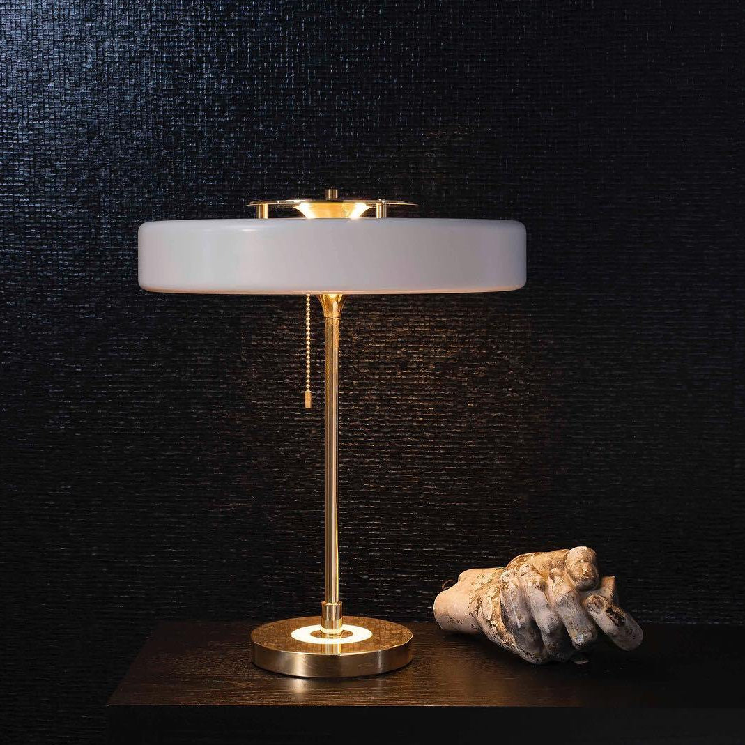 Modern Metal Shade Table Lamp with Acrylic Diffuser | Delore