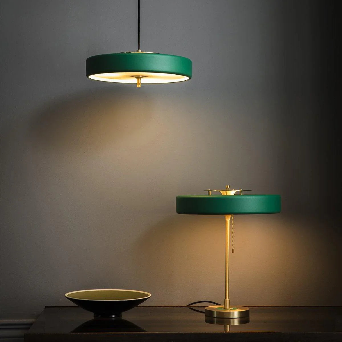 Modern Metal Shade Table Lamp with Acrylic Diffuser | Delore