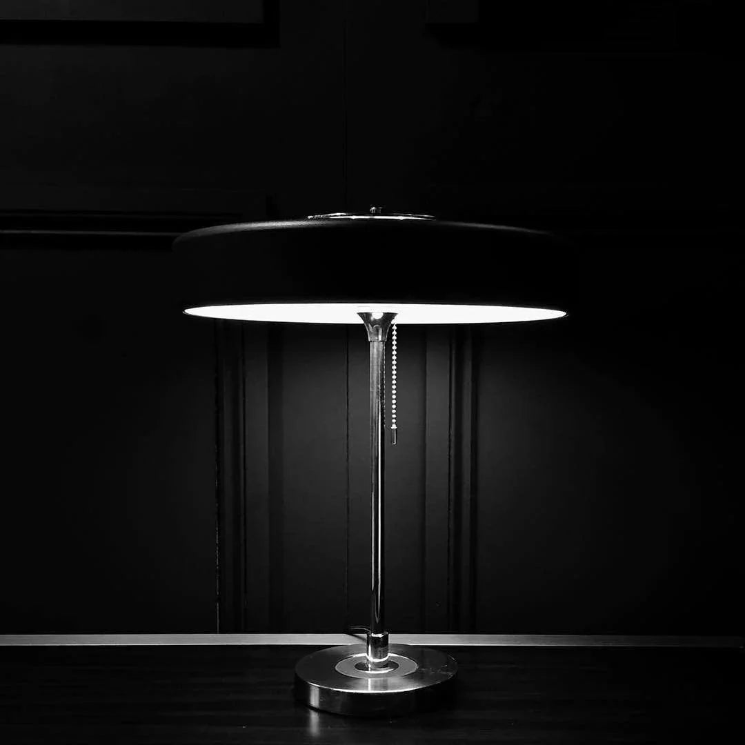 Modern Metal Shade Table Lamp with Acrylic Diffuser | Delore