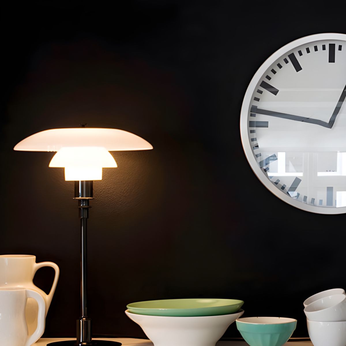 Modern Metal Table Lamp with Glass Shade | Arlamp