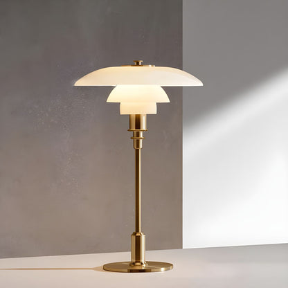 Modern Metal Table Lamp with Glass Shade | Arlamp