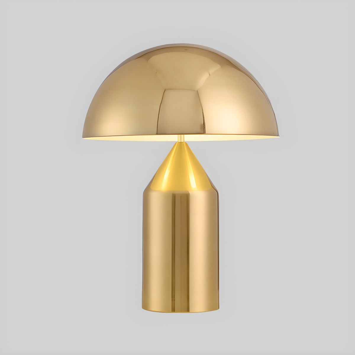 Modern Metal Table Lamp with Half Round Shade Gold | Lurevia