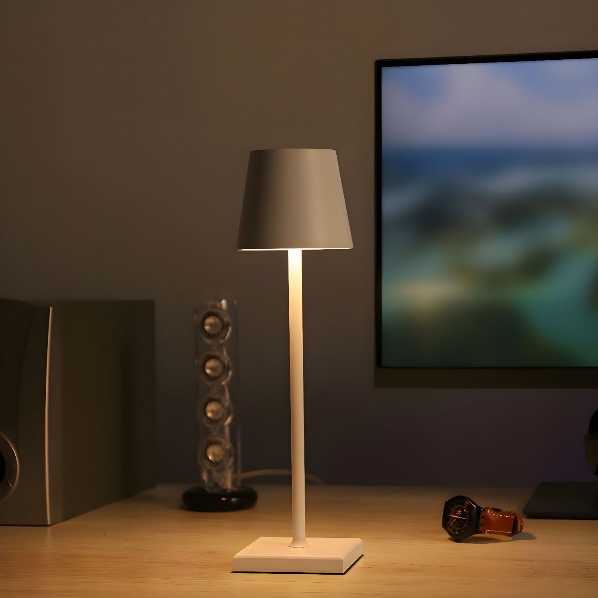 Modern Metal Touch Control Table Lamp | Lumoraq