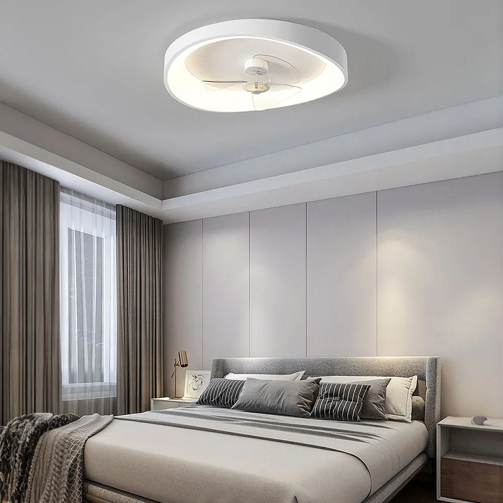 Modern Minimalist Iron Ceiling Fan Light Fixture | Varnico