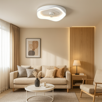 Modern Minimalist Iron Ceiling Fan Light Fixture | Varnico