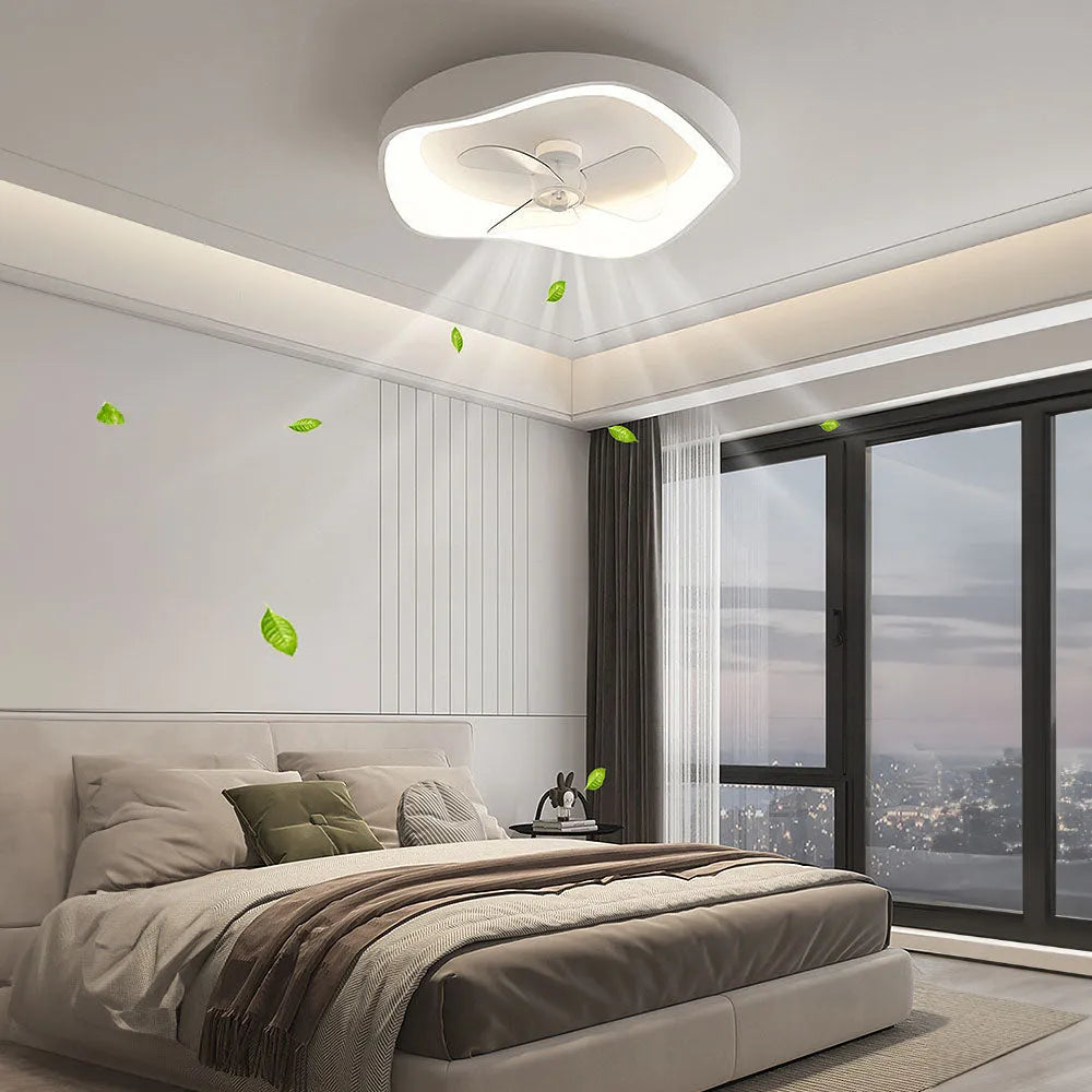 Modern Minimalist Iron Ceiling Fan Light Fixture | Varnico