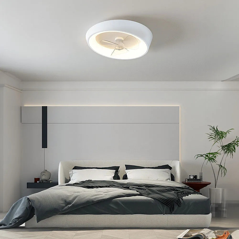 Modern Minimalist Iron Ceiling Fan Light Fixture | Varnico