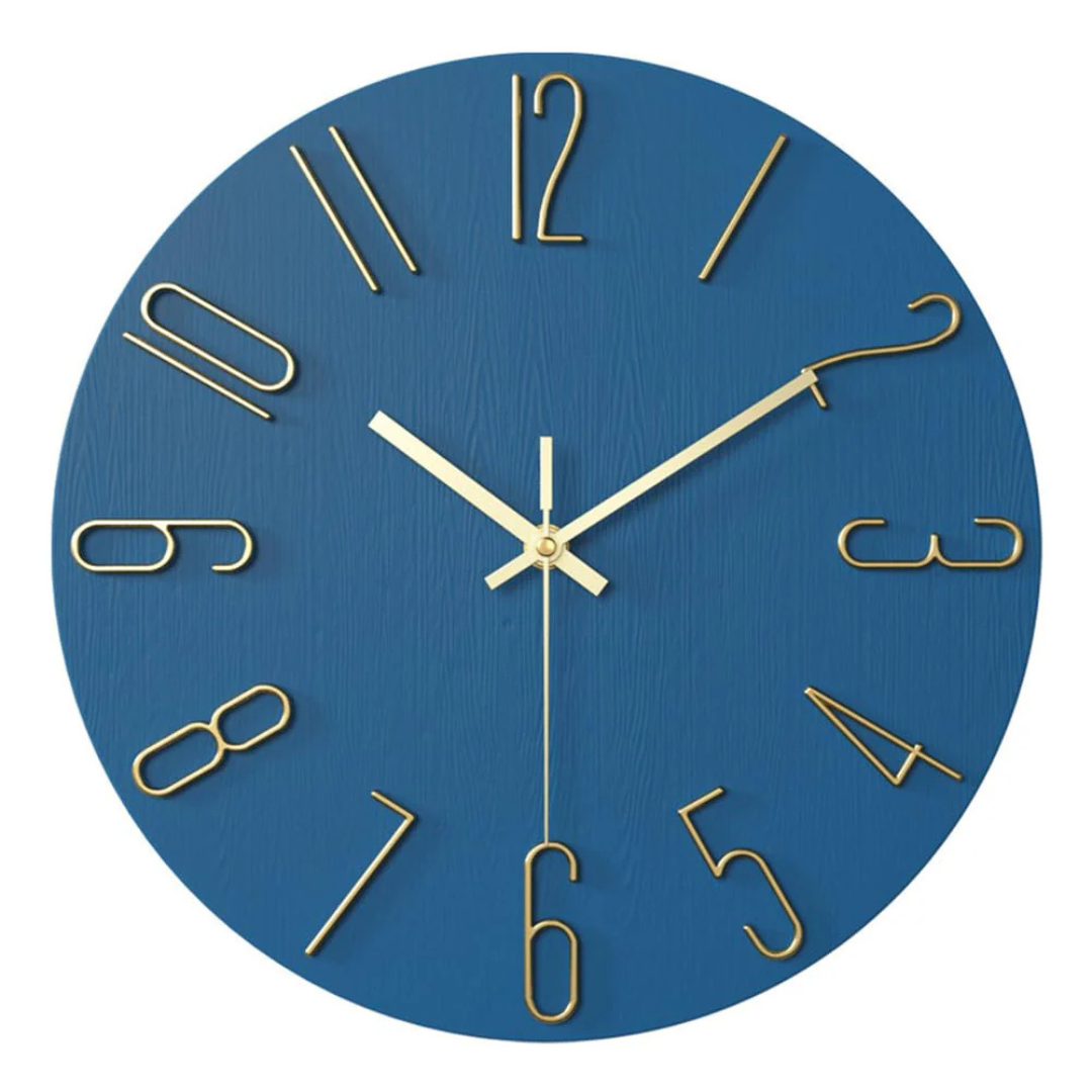 Modern Minimalist Wall Clock Silent Quartz Living Room | Quenova