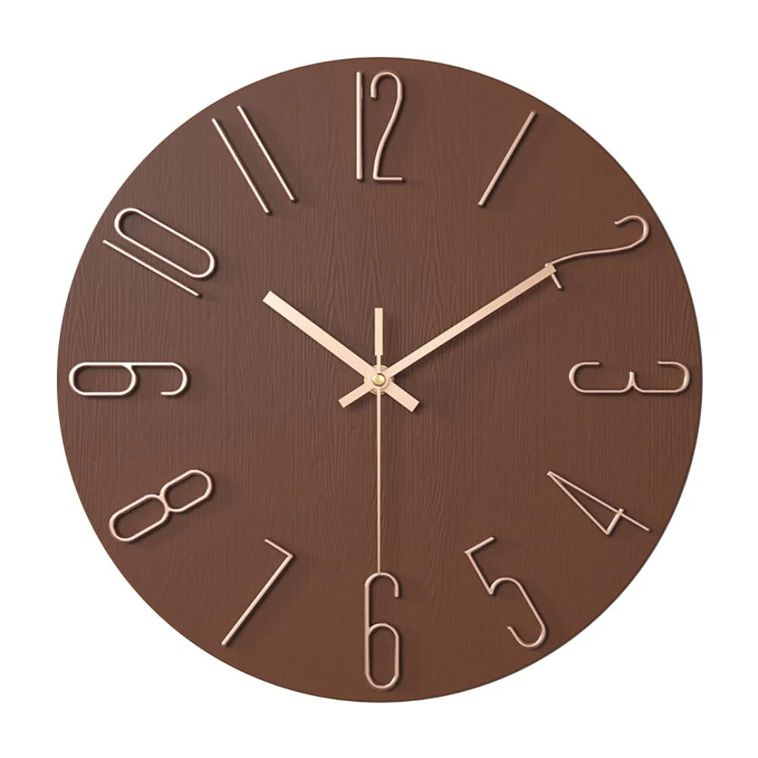 Modern Minimalist Wall Clock Silent Quartz Living Room | Quenova