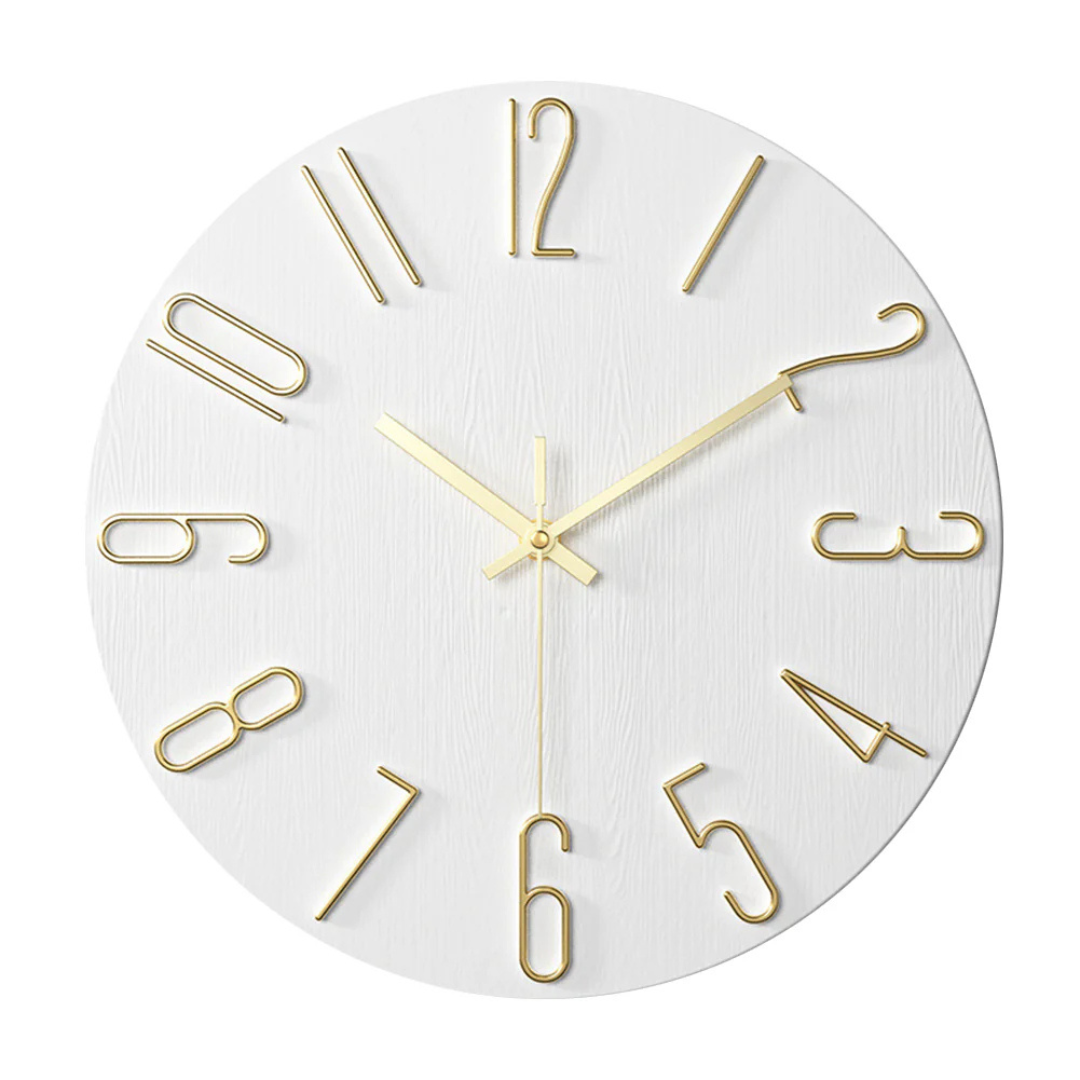 Modern Minimalist Wall Clock Silent Quartz Living Room | Quenova