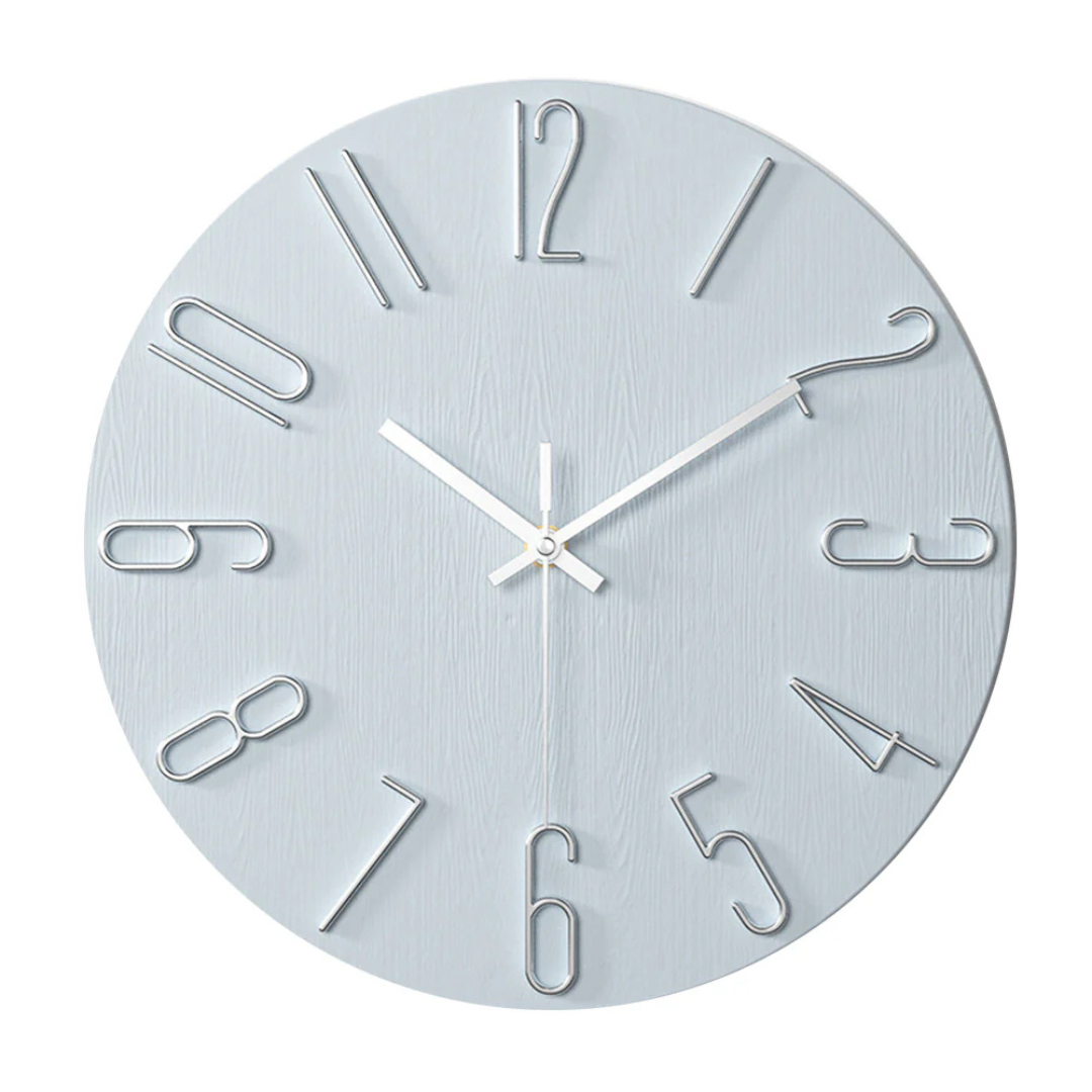 Modern Minimalist Wall Clock Silent Quartz Living Room | Quenova