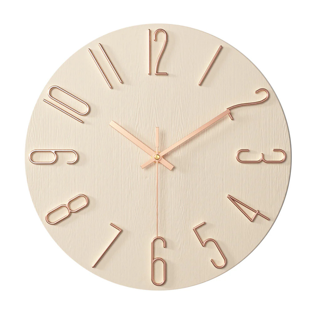 Modern Minimalist Wall Clock Silent Quartz Living Room | Quenova