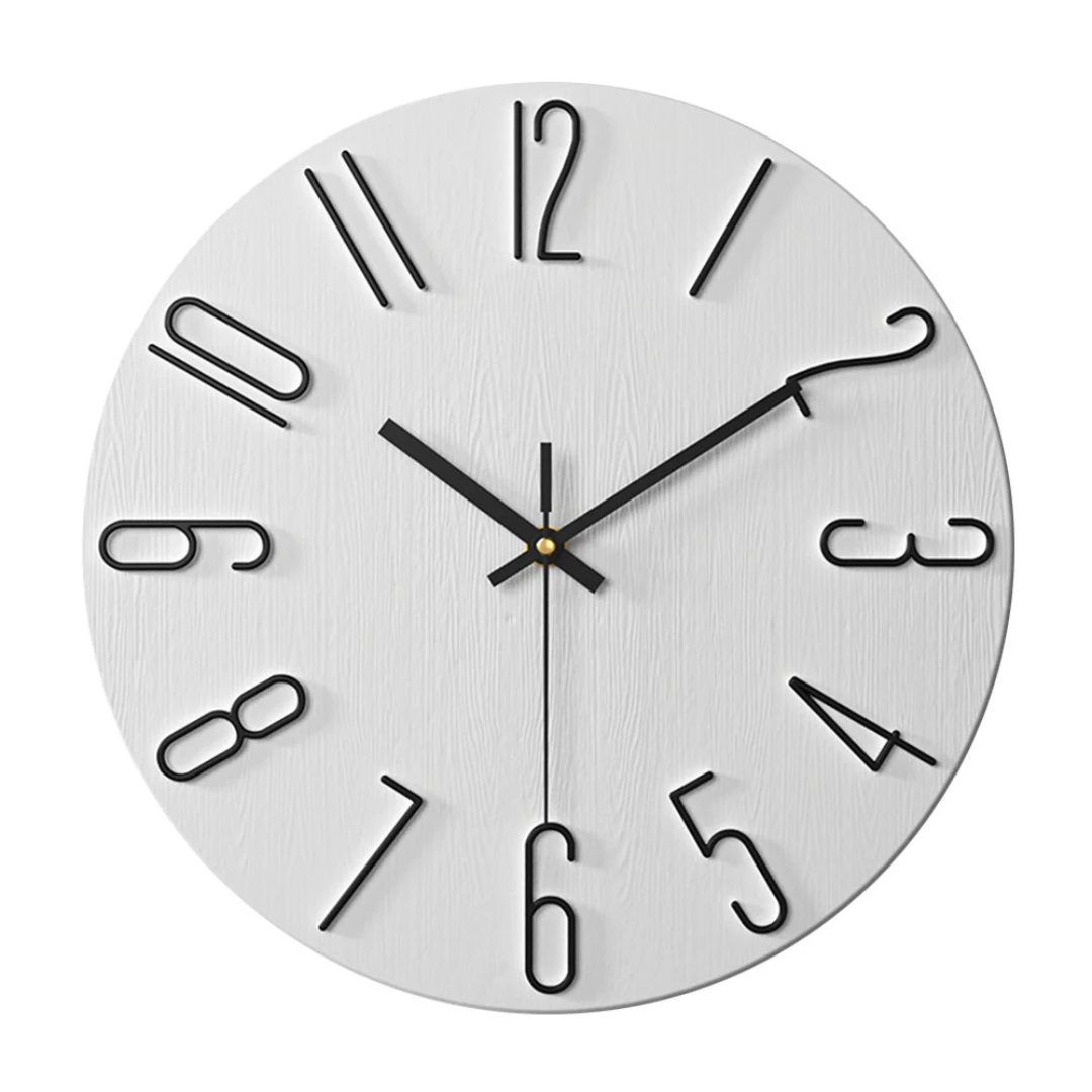 Modern Minimalist Wall Clock Silent Quartz Living Room | Quenova