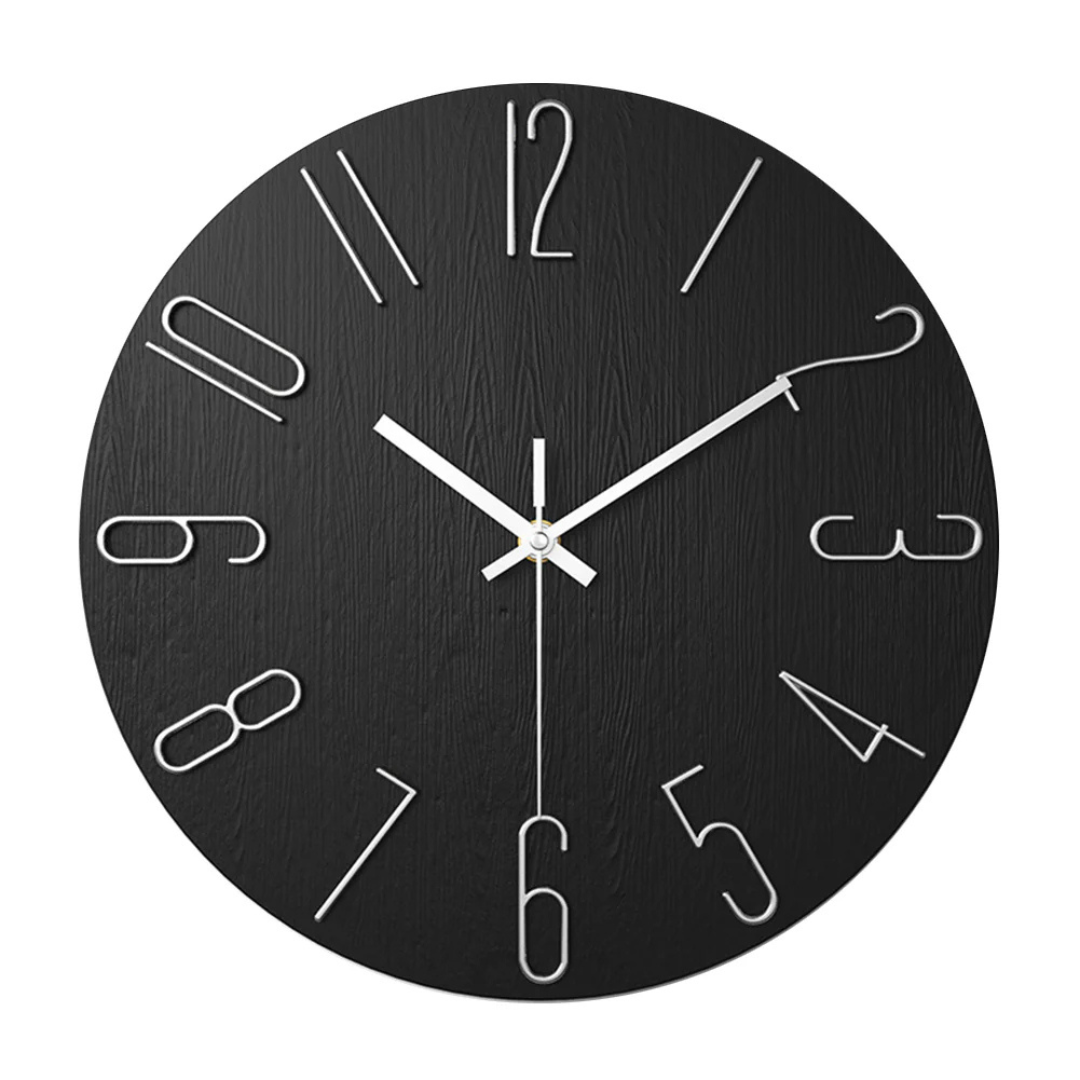 Modern Minimalist Wall Clock Silent Quartz Living Room | Quenova