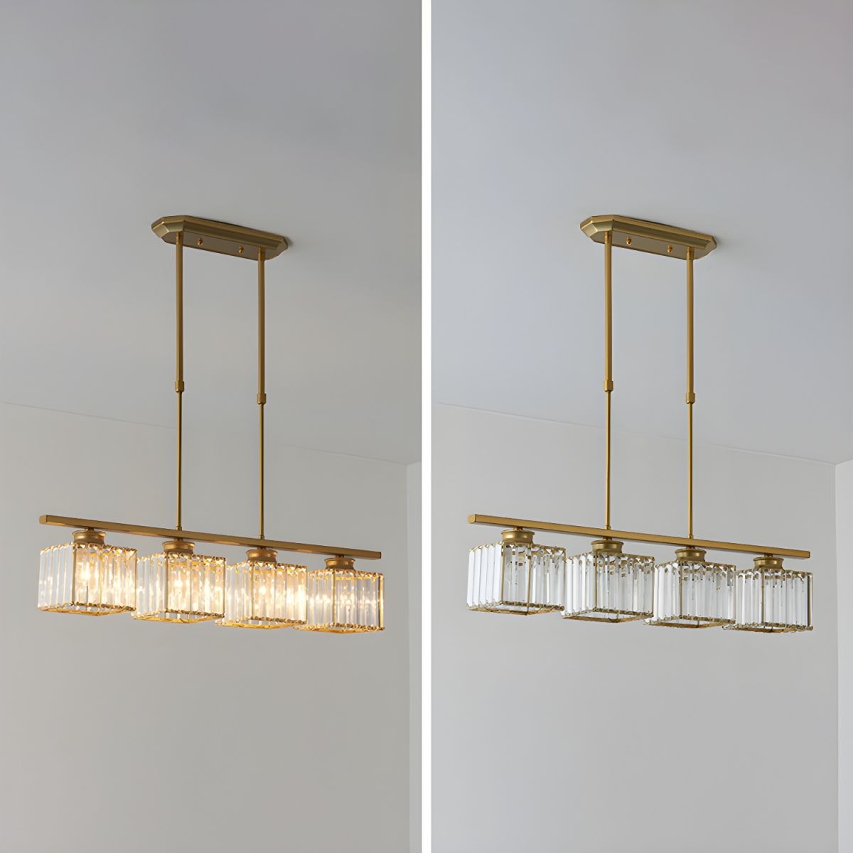 Modern Multi Head Glass Chandelier Dining Light | Velvaro