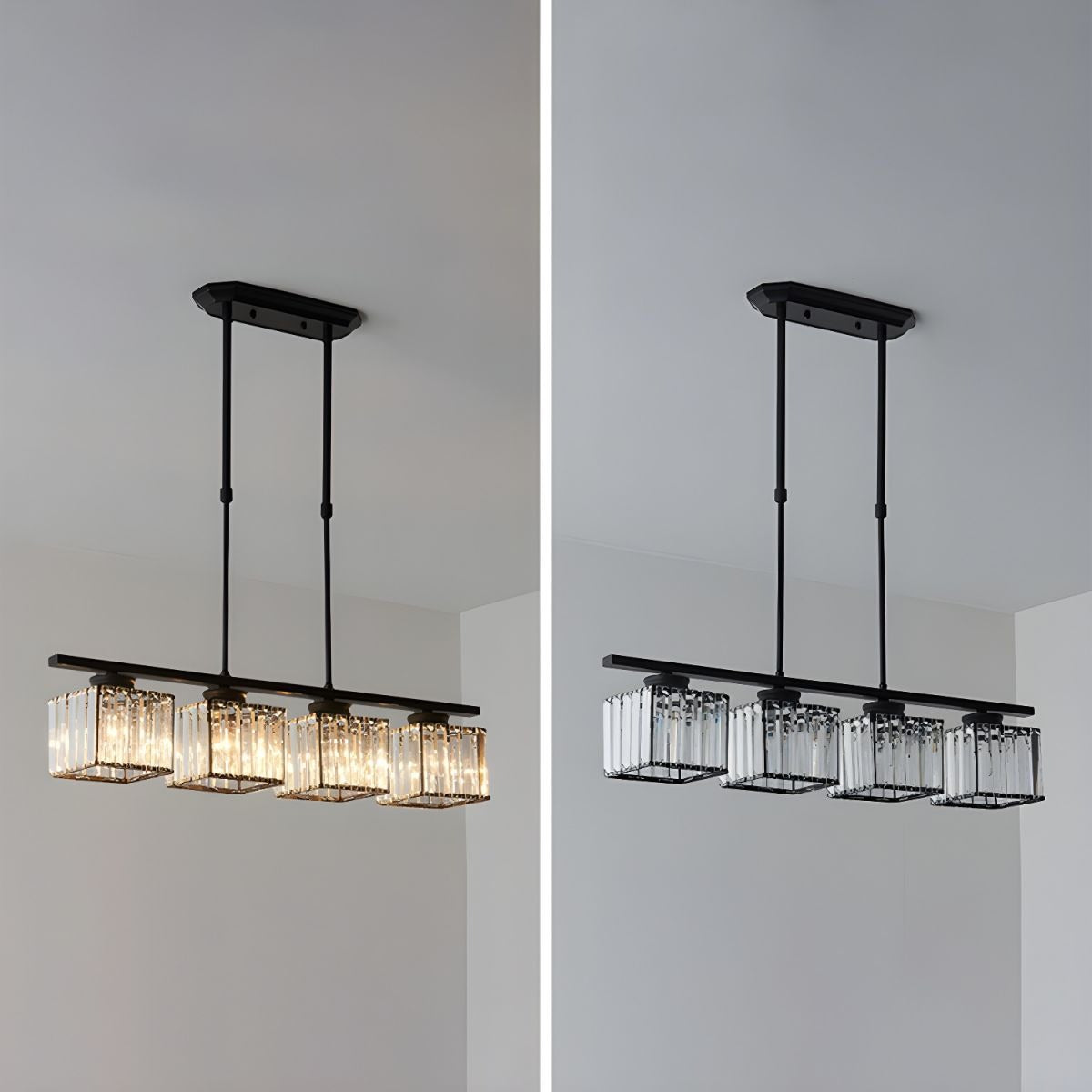 Modern Multi Head Glass Chandelier Dining Light | Velvaro