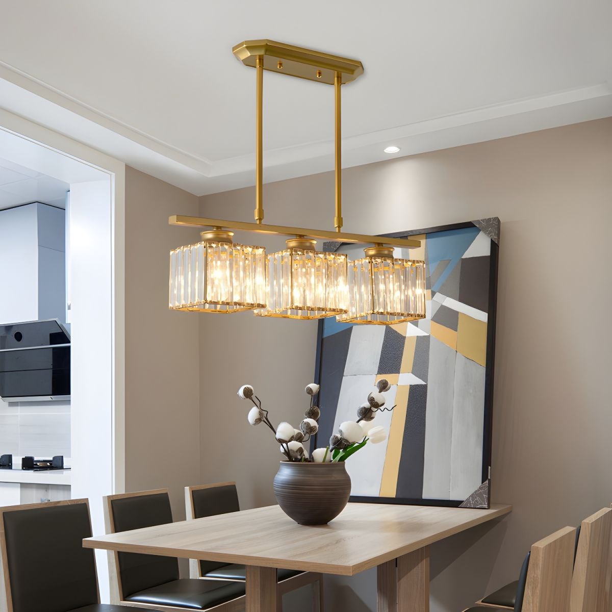 Modern Multi Head Glass Chandelier Dining Light | Velvaro
