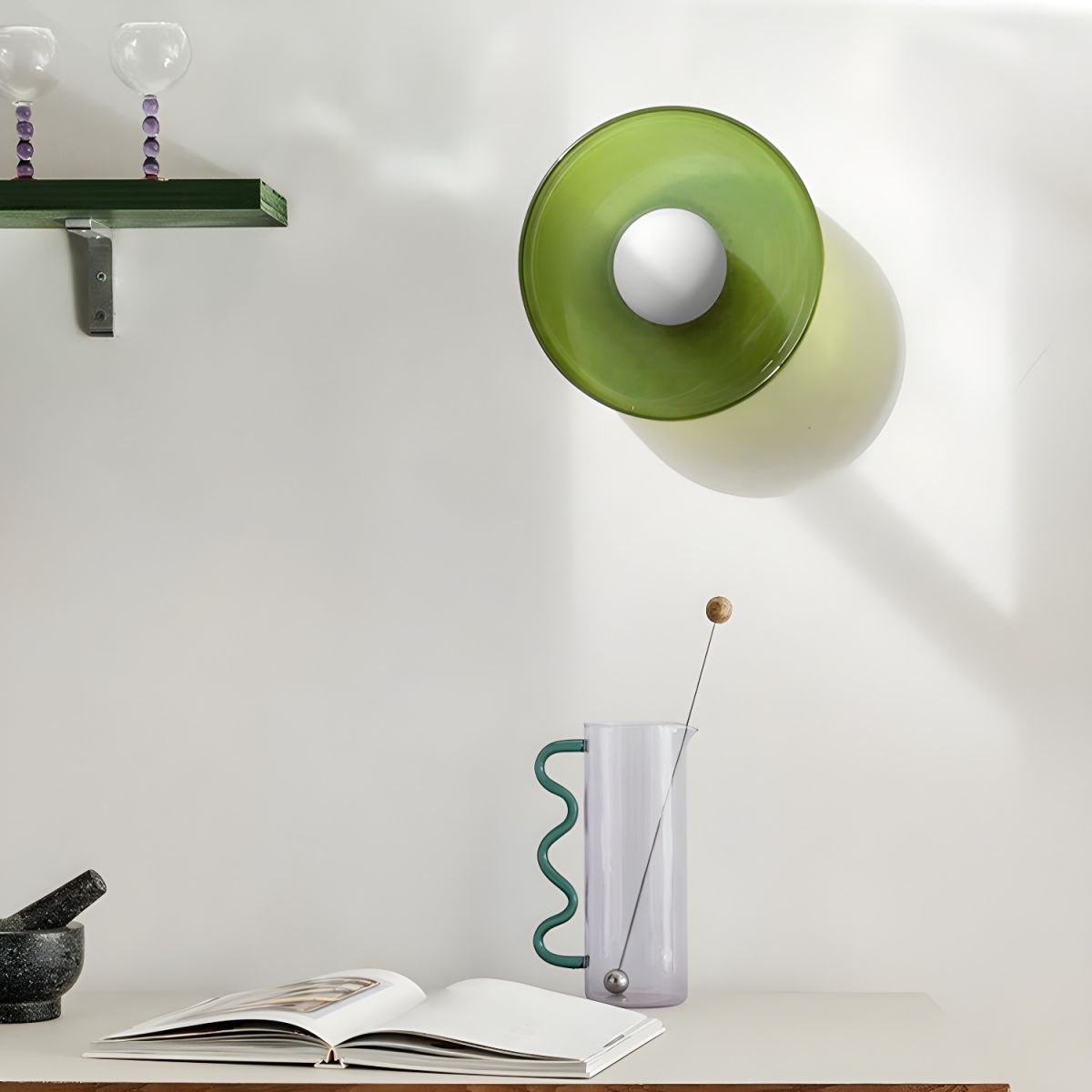 Modern Nordic Geometric Glass Ceiling Light Flush Mount | Lunvan