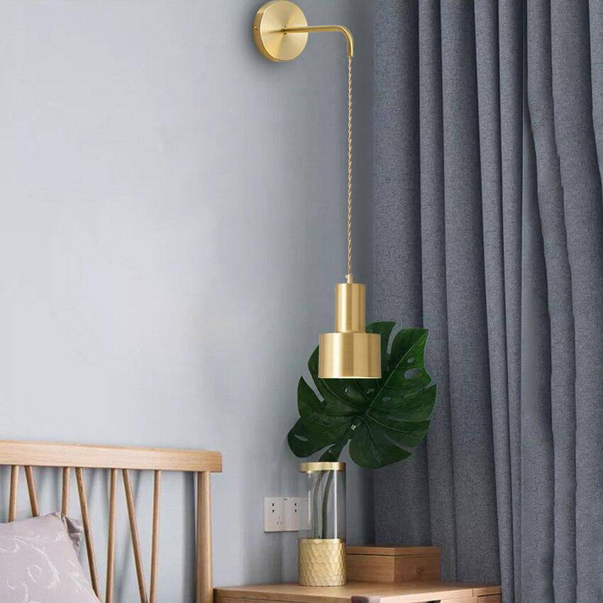 Modern Nordic Gold Metal Indoor Wall Sconce Light | Zarnova