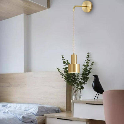 Modern Nordic Gold Metal Indoor Wall Sconce Light | Zarnova