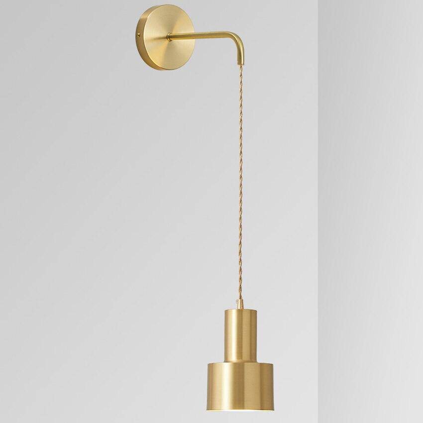 Modern Nordic Gold Metal Indoor Wall Sconce Light | Zarnova