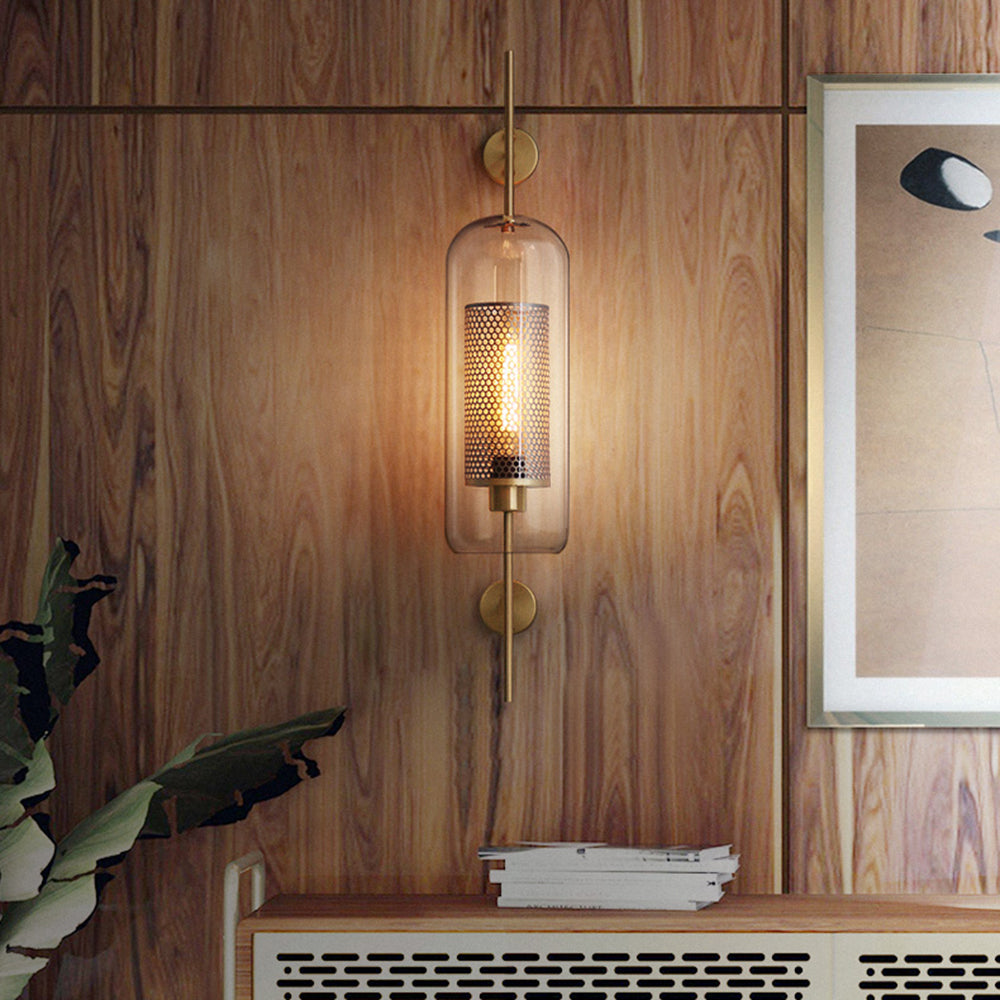 Modern Nordic Metal Glass Industrial Wall Light | Pelvino