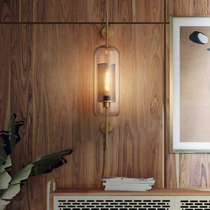 Modern Nordic Metal Glass Industrial Wall Light | Pelvino