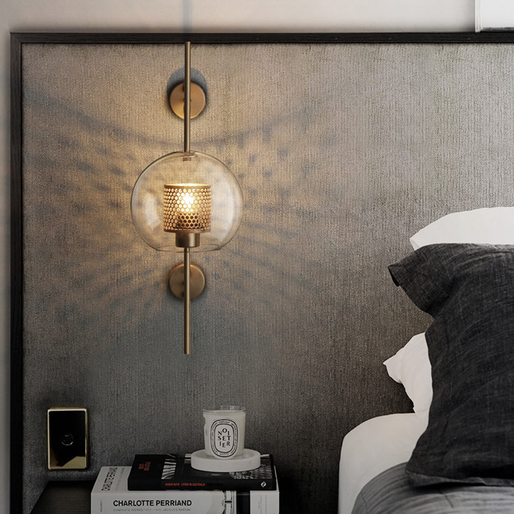 Modern Nordic Metal Glass Industrial Wall Light | Pelvino