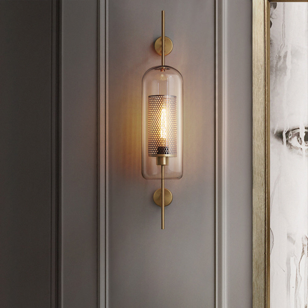 Modern Nordic Metal Glass Industrial Wall Light | Pelvino