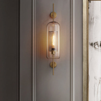 Modern Nordic Metal Glass Industrial Wall Light | Pelvino