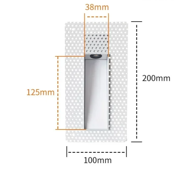 Modern Nordic Metal LED Sensor Recessed Wall Light | Sconva
