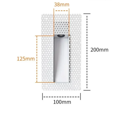 Modern Nordic Metal LED Sensor Recessed Wall Light | Sconva