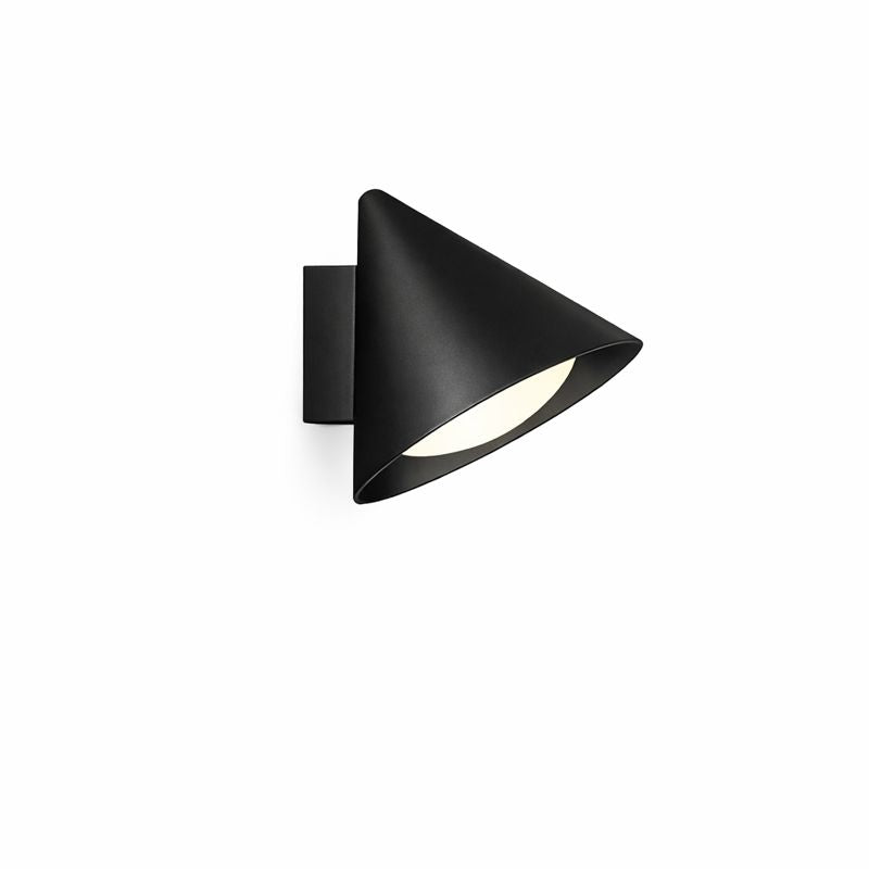 Modern Outdoor Cone Metal Wall Light with Warm LED | Parnel