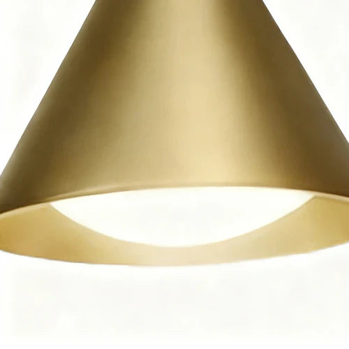 Modern Outdoor Cone Metal Wall Light with Warm LED | Parnel